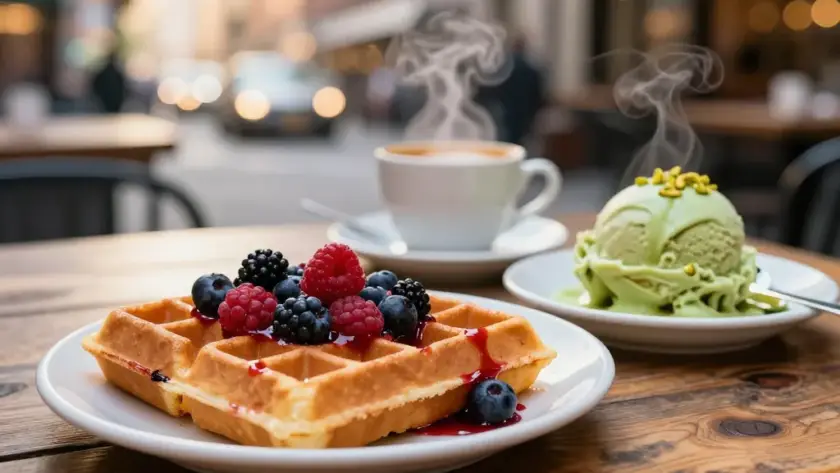 Date Night Dessert Spot in Nyc: Waffles, Gelato, and Italian Coffee Sparkle