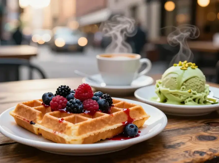 Date Night Dessert Spot in Nyc: Waffles, Gelato, and Italian Coffee Sparkle
