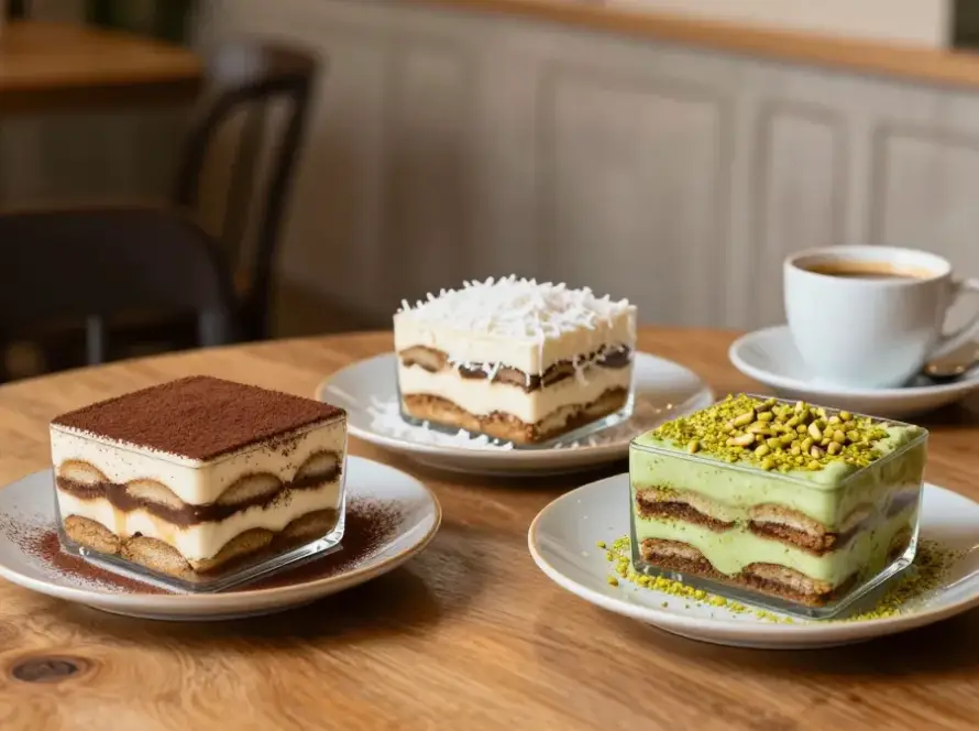 Tiramisu 3 Ways: Traditional, Coconut, and Pistachio — Which One Wins? Taste Test
